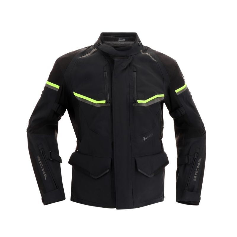 Motorradjacke RICHA Atlantic 2 Gore-Tex schwarz-fluo gelb Ausverkauf