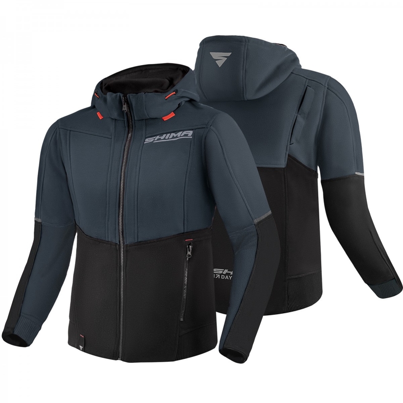 Damen Motorrad Sweatshirt Shima Daybreaker schwarz-grau