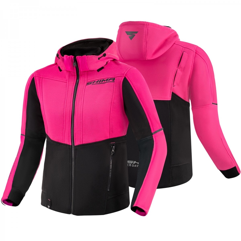 Damen Motorrad Sweatshirt Shima Daybreaker schwarz-pink