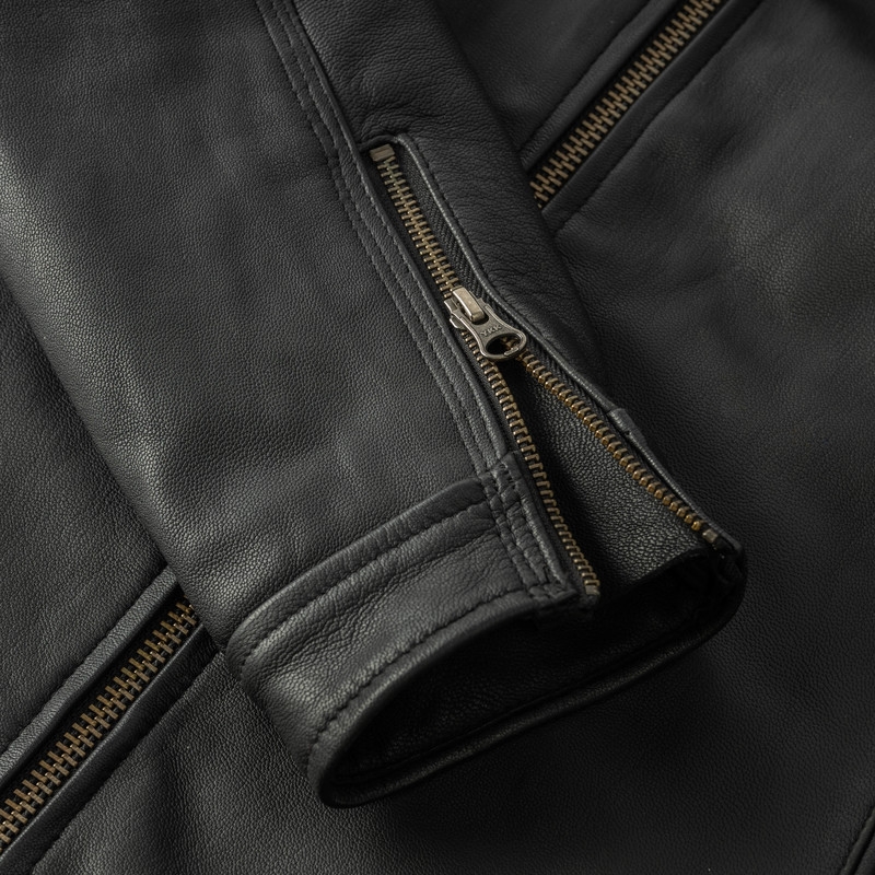 Ozone Striker Schwarze Motorradjacke Ausverkauf