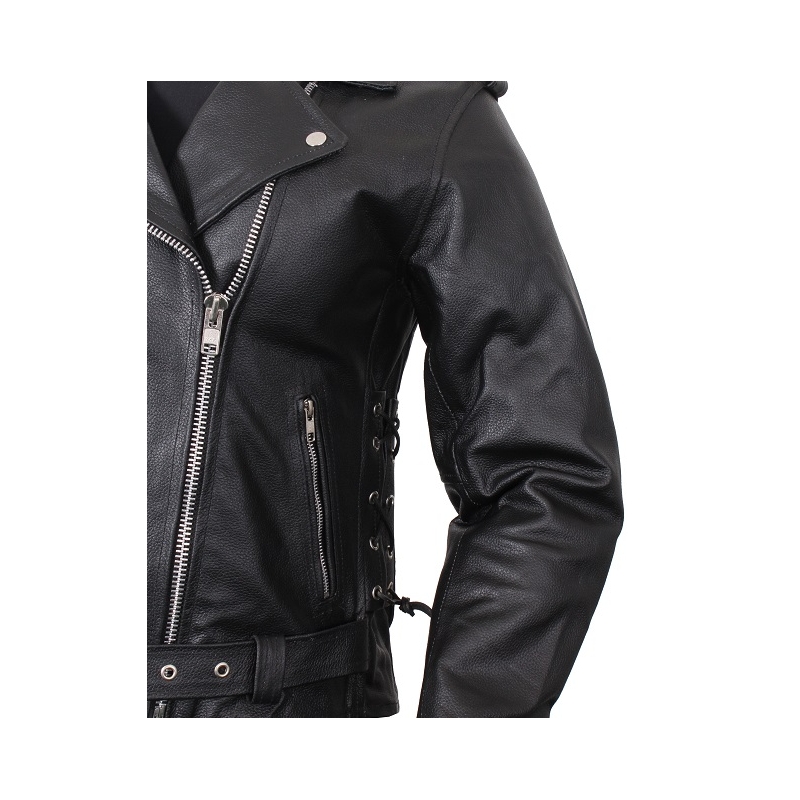 Damen Leder-Bogen RSA Chopper schwarz