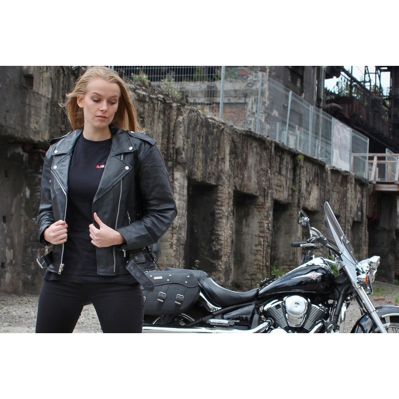 Damen Leder-Bogen RSA Chopper schwarz