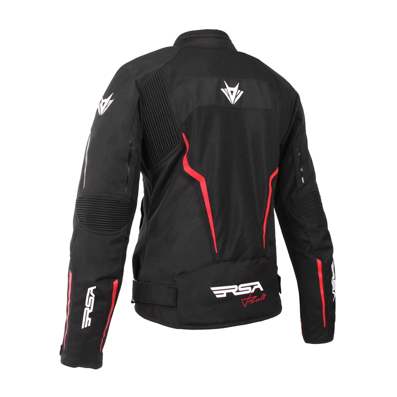 Damen Motorradjacke RSA BOLT schwarz-rot Ausverkauf