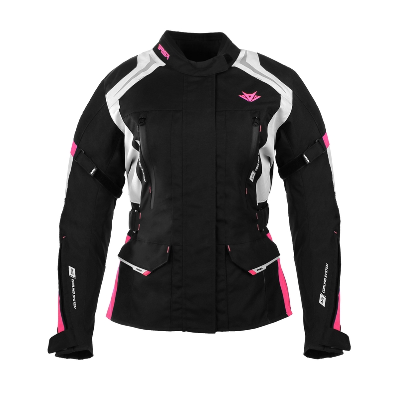 Damen Motorradjacke RSA EXO 2 schwarz-grau-rosa Ausverkauf Ausverkauf