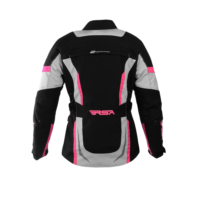 Damen Motorradjacke RSA EXO 2 schwarz-grau-rosa Ausverkauf Ausverkauf