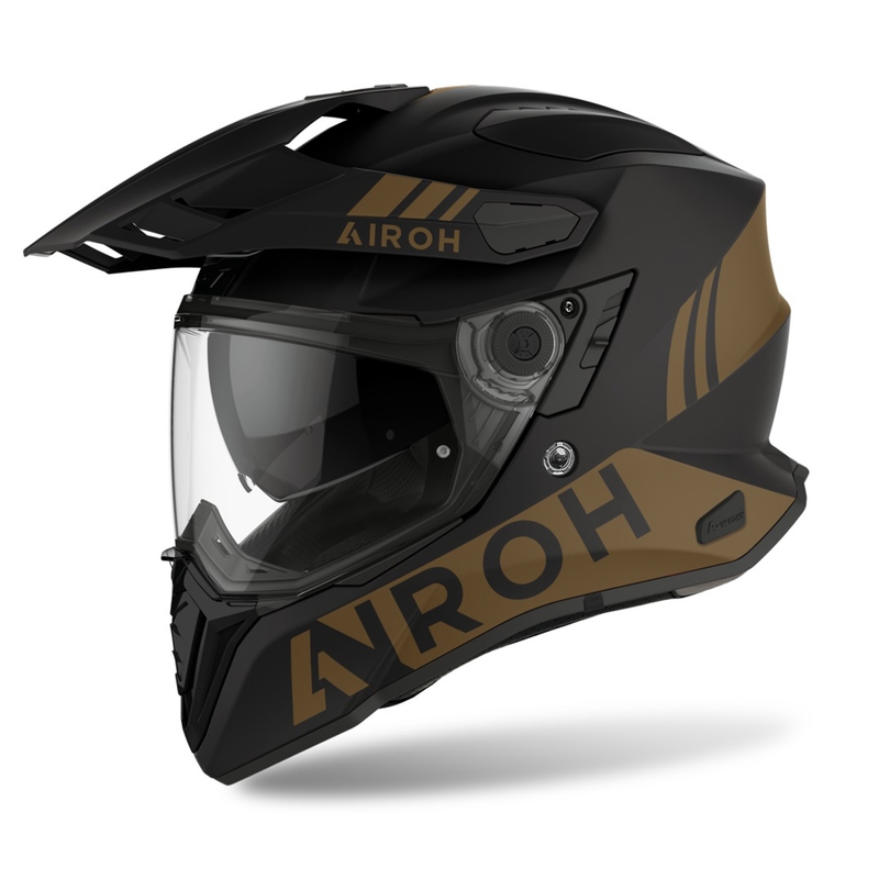 Endurohelm Airoh Commander Factor schwarz-gold Ausverkauf