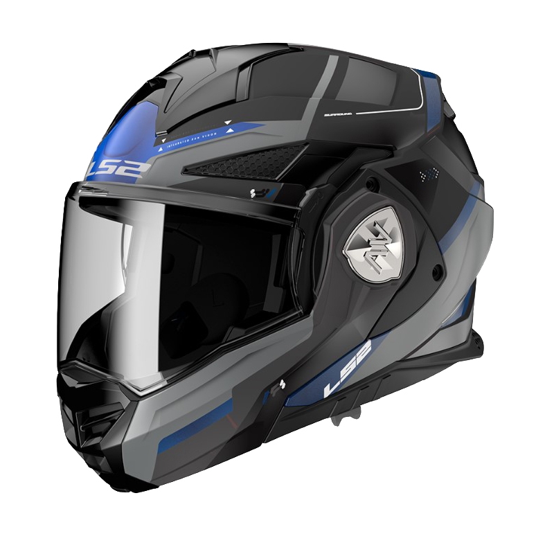 Klapphelm Motorrad LS2 FF901 Advant X Spectrum schwarz-blau-titan