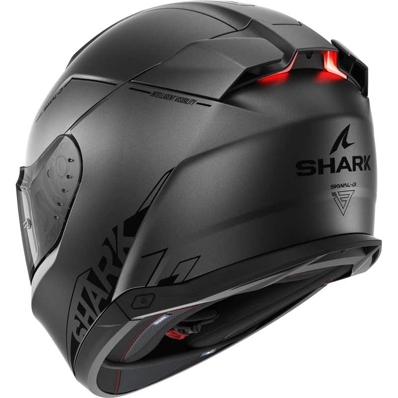 Integral Motorradhelm SHARK Skwal i3 Blank SP grau matt
