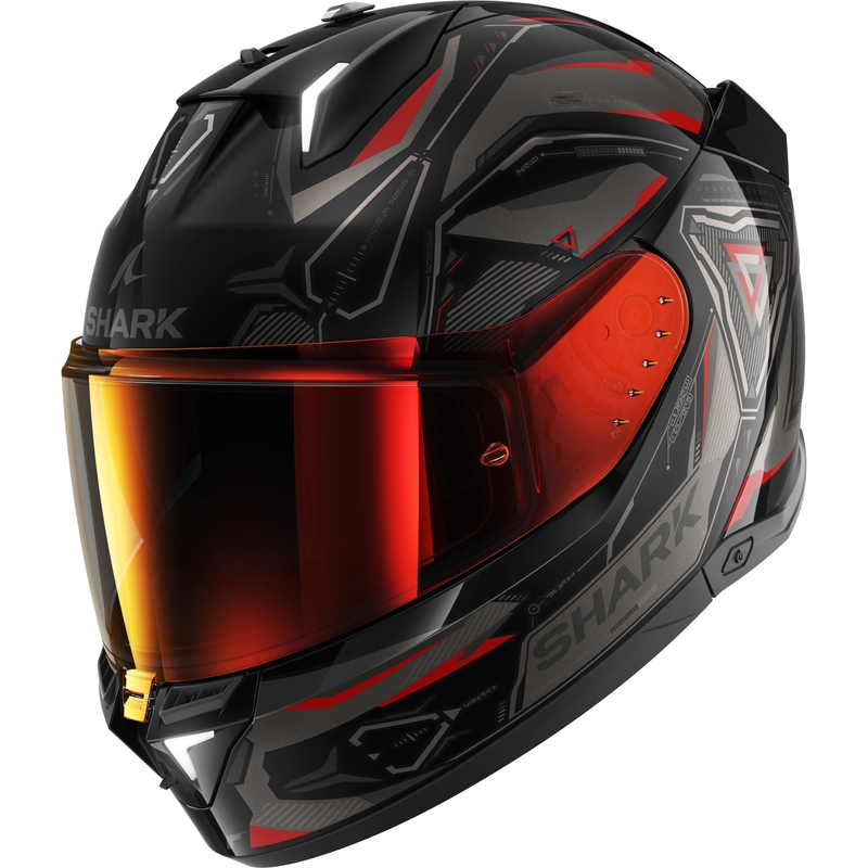 Integral Motorradhelm SHARK Skwal i3 Linik schwarz-grau-rot