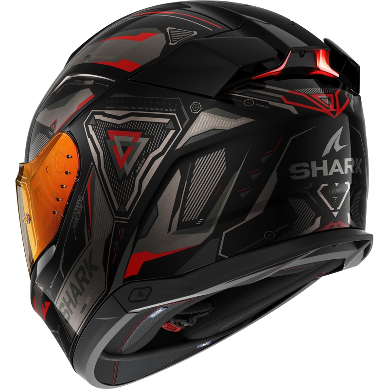 Integral Motorradhelm SHARK Skwal i3 Linik schwarz-grau-rot