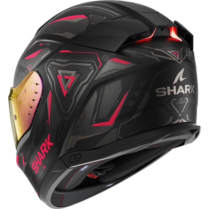 Integral Motorradhelm SHARK Skwal i3 Linik schwarz-grau-rosa