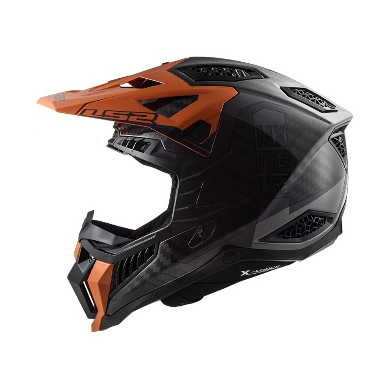 Motokrosová přilba LS2 MX703 C X-Force Victory černo-titanovo-oranžová