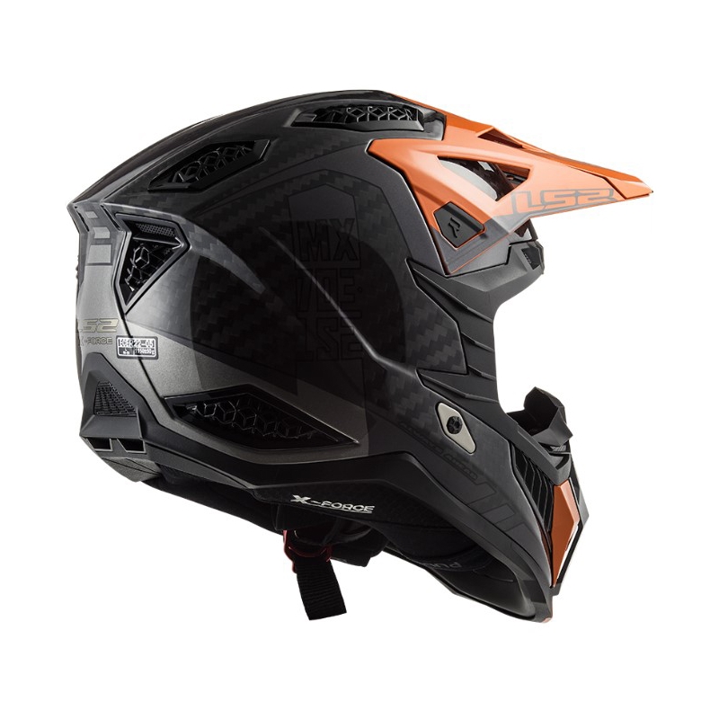 Motokrosová přilba LS2 MX703 C X-Force Victory černo-titanovo-oranžová