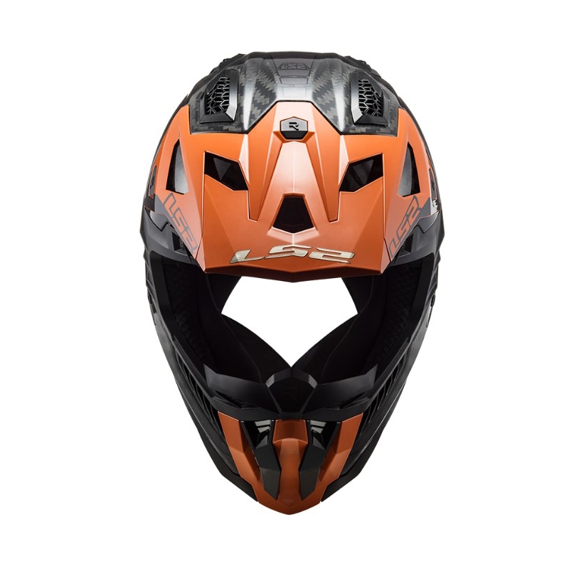 Motokrosová přilba LS2 MX703 C X-Force Victory černo-titanovo-oranžová