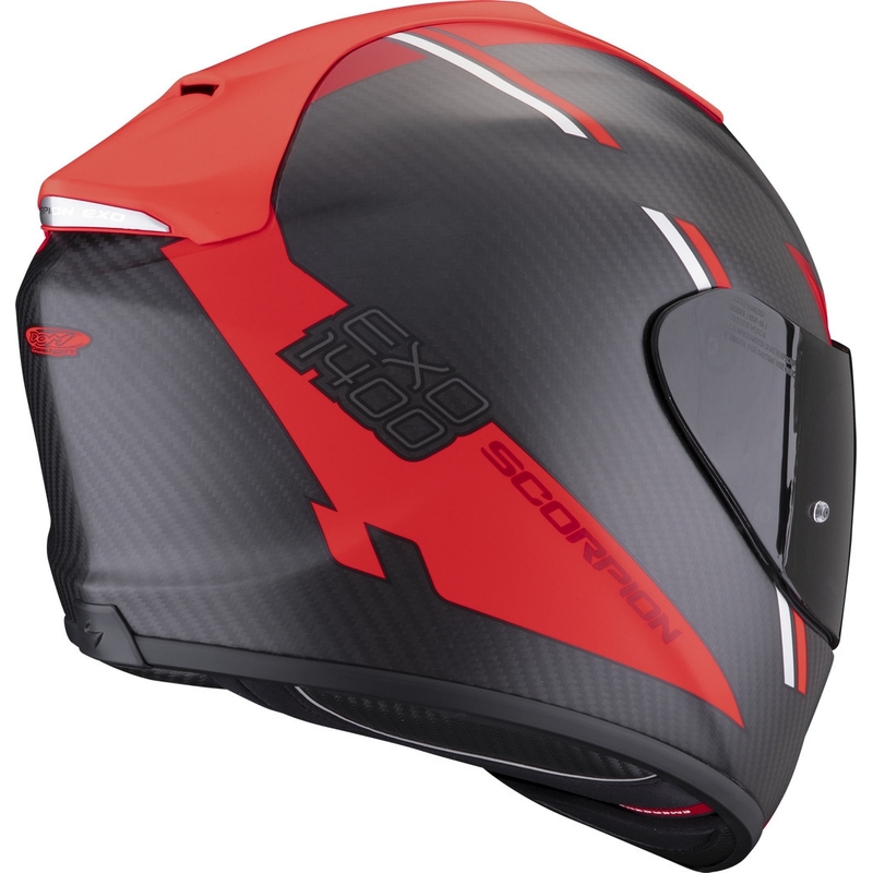 Integrální přilba Scorpion EXO-1400 EVO Carbon Air Kendal černo-červená