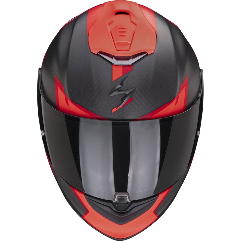 Integrální přilba Scorpion EXO-1400 EVO Carbon Air Kendal černo-červená