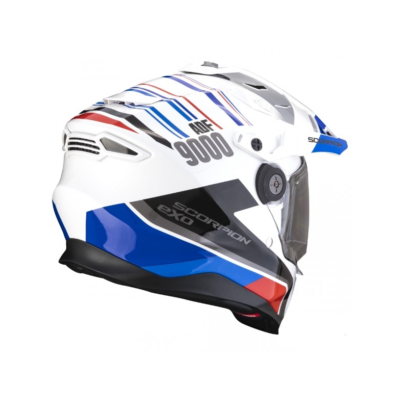 Enduro přilba na motorku SCORPION ADF-9000 AIR Desert bílo-modro-červená výprodej