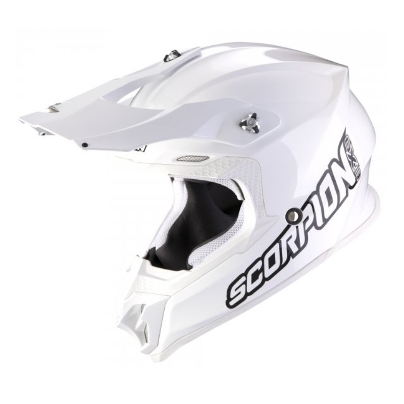 Motocross-Helm Scorpion VX-16 EVO AIR Solid weiß