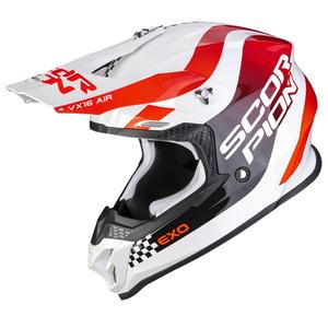 Motocross Helm Scorpion VX-16 EVO AIR SOUL weiß-rot
