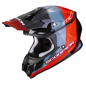 Motocross Helm Scorpion VX-16 EVO AIR GEM schwarz-blau-rot