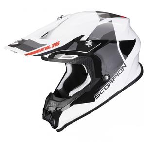 Motocross Helm Scorpion VX-16 EVO AIR SPECTRUM weiß-schwarz-silber