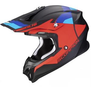 Motocross-Helm Scorpion VX-16 EVO AIR SPECRUM schwarz-rot-blau