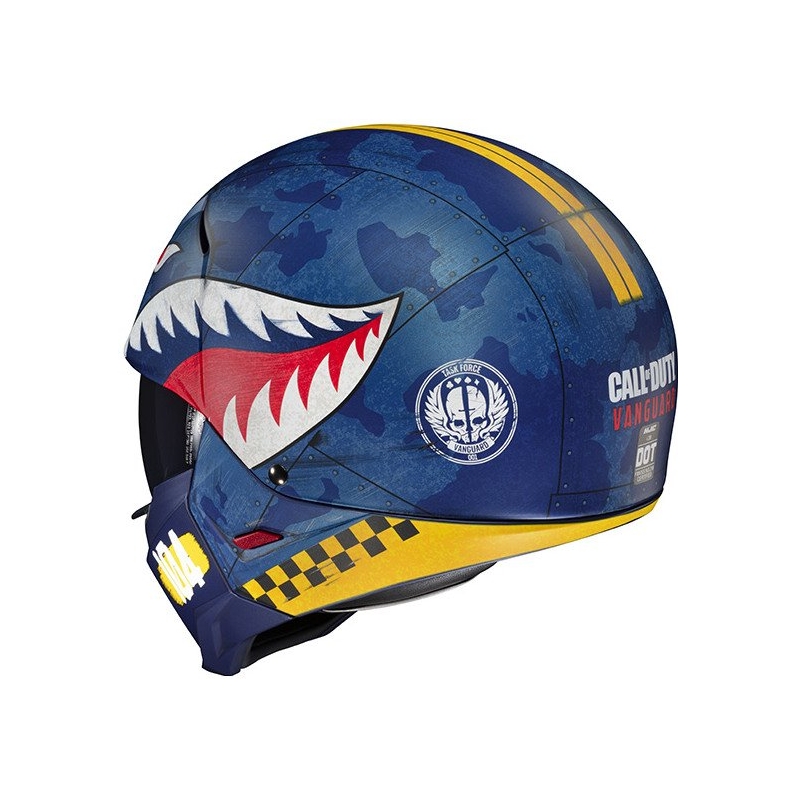HJC i20 Vanguard Call Of Duty MC2SF Jethelm Weiß-Gelb-Rot-Blau