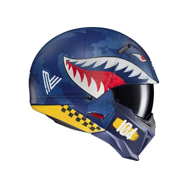 HJC i20 Vanguard Call Of Duty MC2SF Jethelm Weiß-Gelb-Rot-Blau