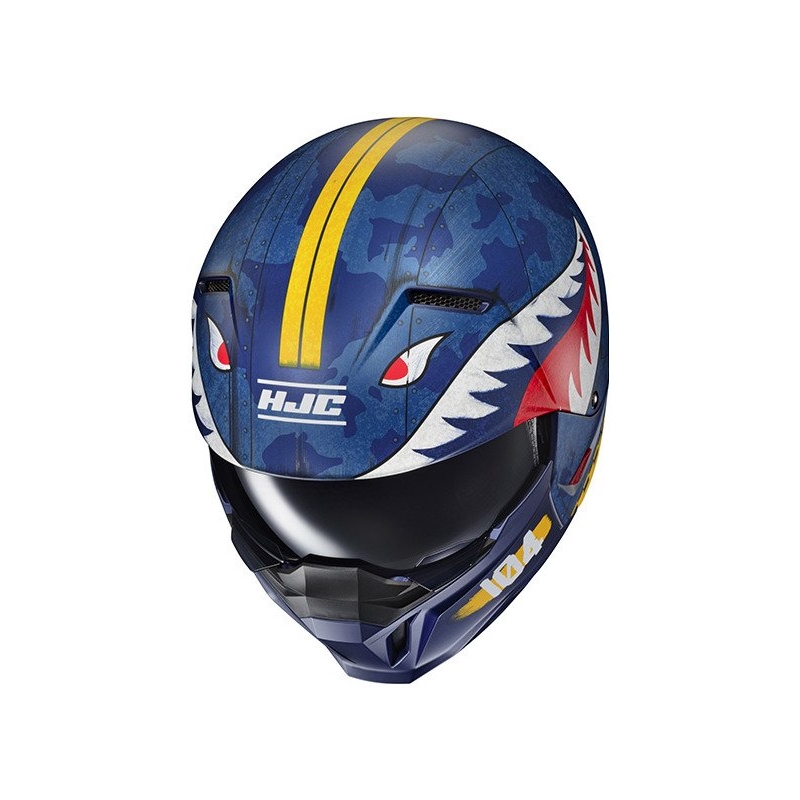 HJC i20 Vanguard Call Of Duty MC2SF Jethelm Weiß-Gelb-Rot-Blau