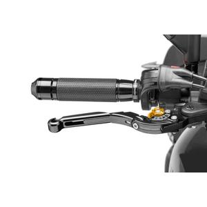Bremsehebel ohne Adapter PUIG 19NNO extendable folding black/gold