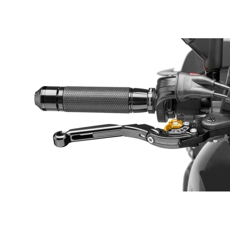 Bremsehebel ohne Adapter PUIG extendable folding black/gold Ausverkauf