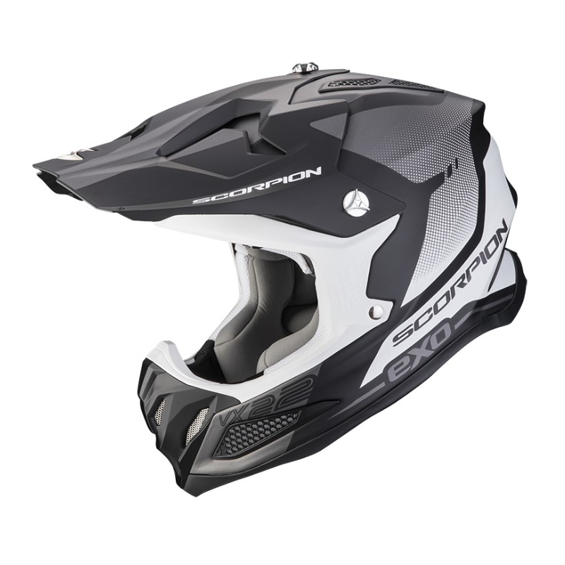 Motocross Helm Scorpion VX-22 Air Attis schwarz-silber