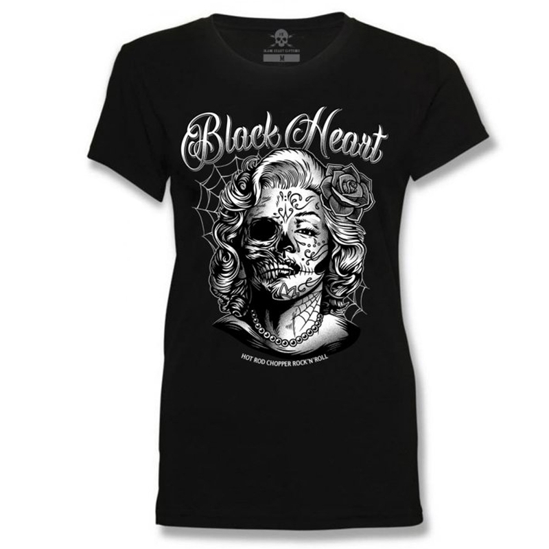 Frauen Schwarzes Herz Dirty Queen T-Shirt