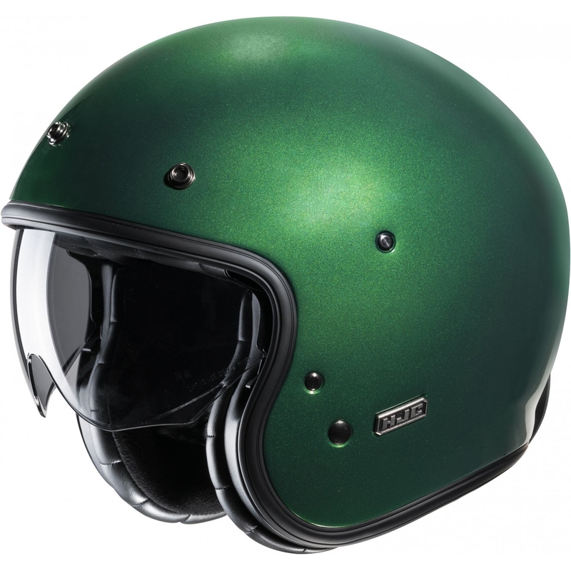 Offener Motorradhelm HJC V31 Solid grün