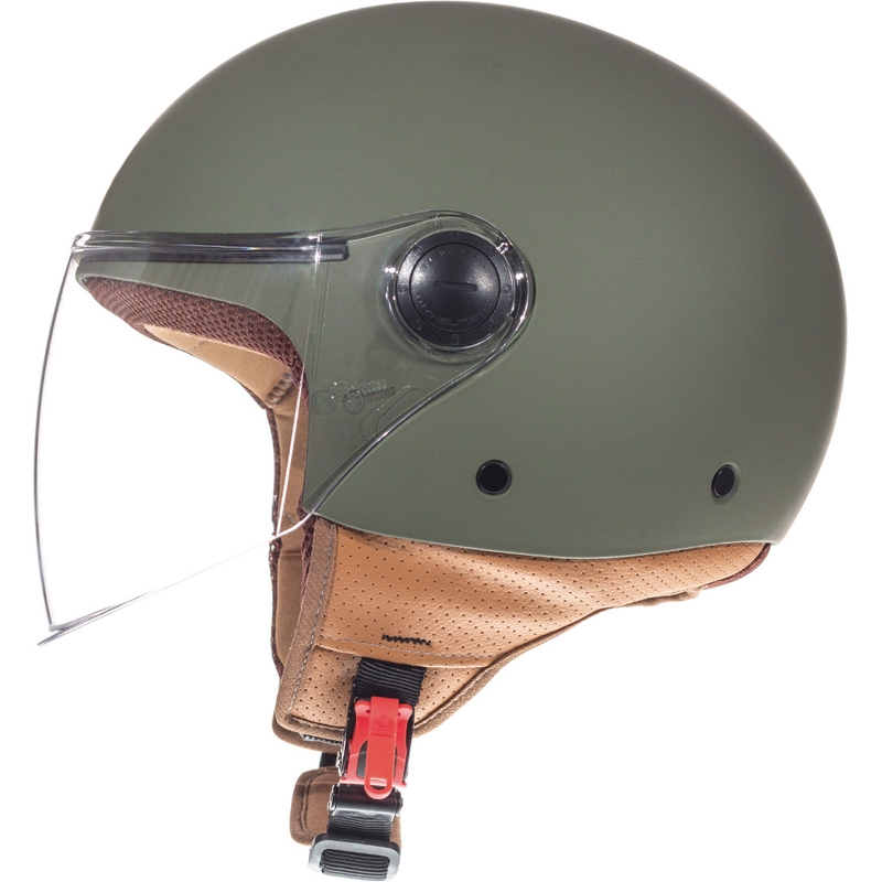 MT Street offener Motorradhelm grün matt