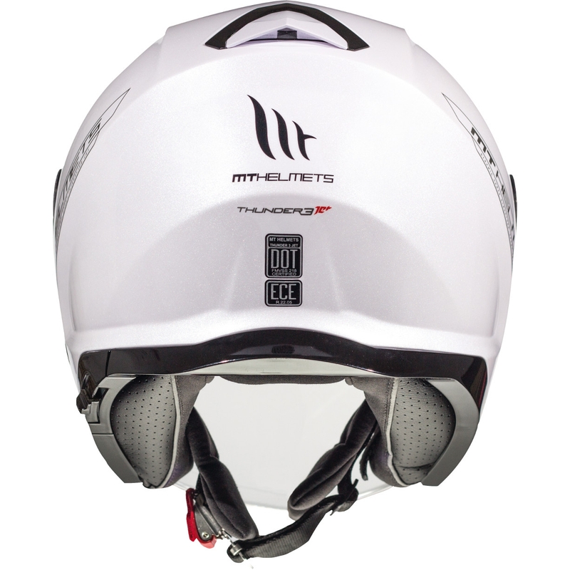 MT Thunder 3 SV Solid White Open Motorradhelm Ausverkauf