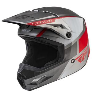 Motocross-Helm FLY Racing Kinetic Drift grau-rot