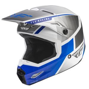 Motocross Helm FLY Racing Kinetic Drift blau-grau-weiß