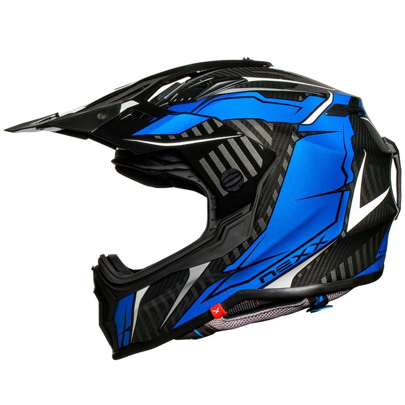 Endurohelm NEXX X.WRL Atika schwarz-weiß-blau