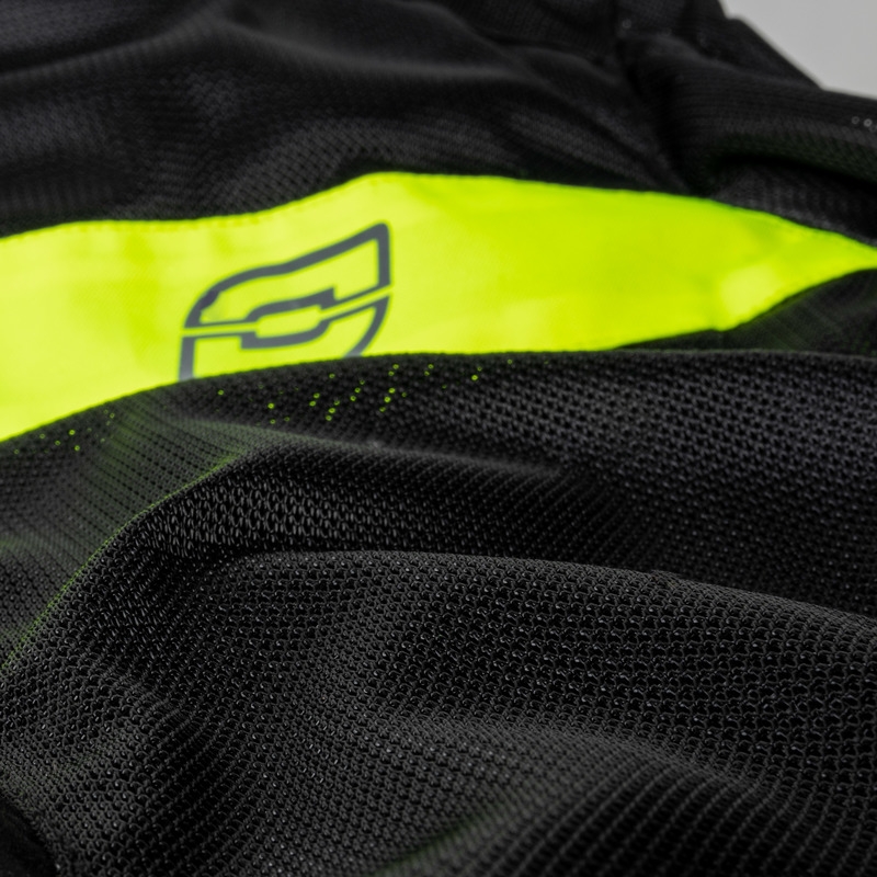 Ozone Dart schwarz-fluorgelbe Motorradjacke