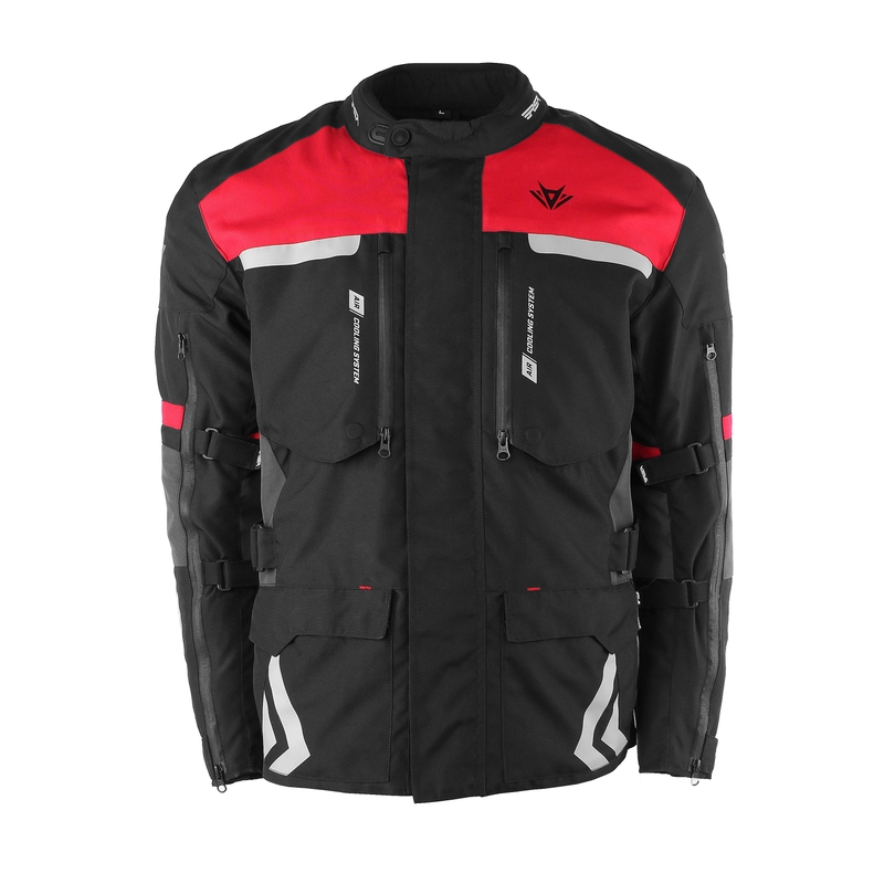 Motorradjacke RSA COOL schwarz-grau-rot Verkauf Ausverkauf