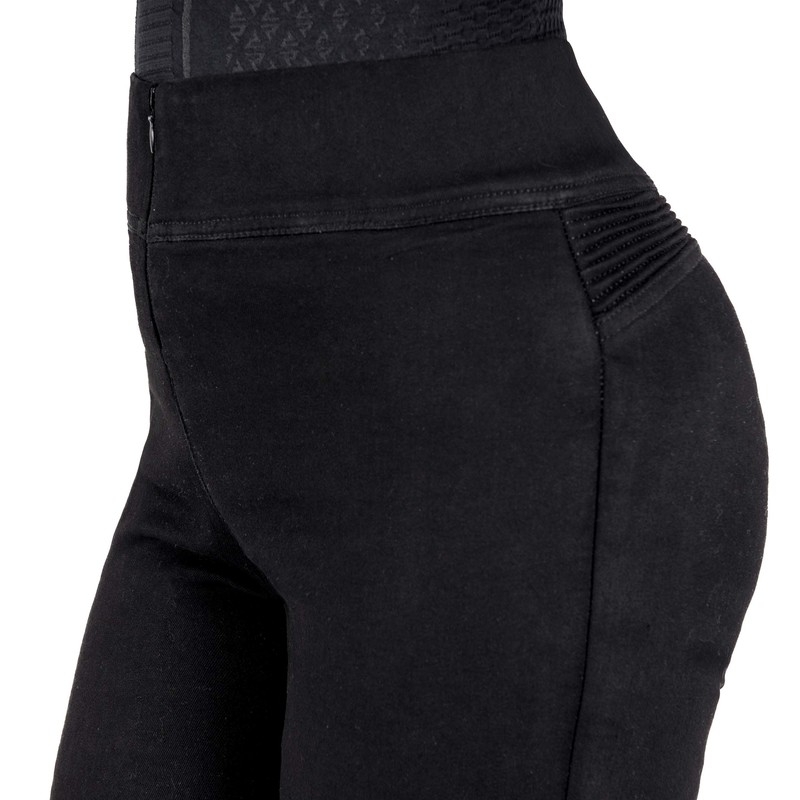 Damen-Motorradleggings Ozone Chica schwarz