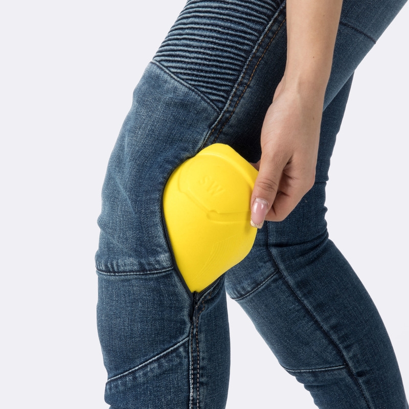 Ozone Agness II Motorradjeans für Damen in gewaschenem Blau Ausverkauf