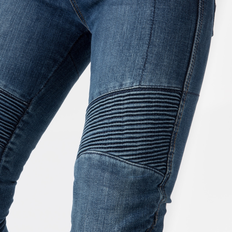 Ozone Agness II Motorradjeans für Damen in gewaschenem Blau Ausverkauf