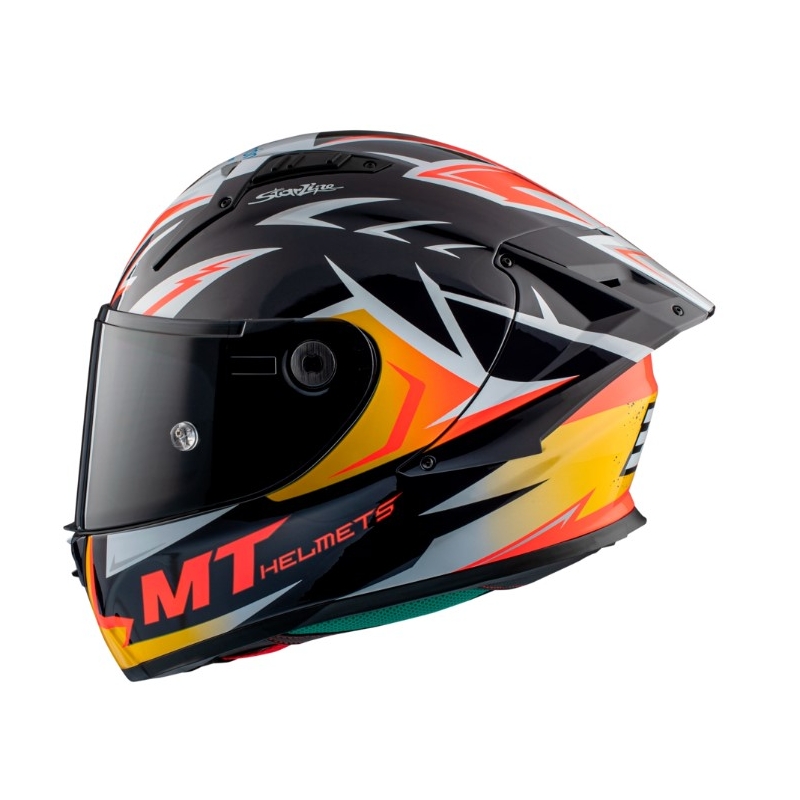 MT FF103PLUSC KRE+ Carbon Acosta A37 schwarz-weiß-orange glänzend Integral-Motorradhelm
