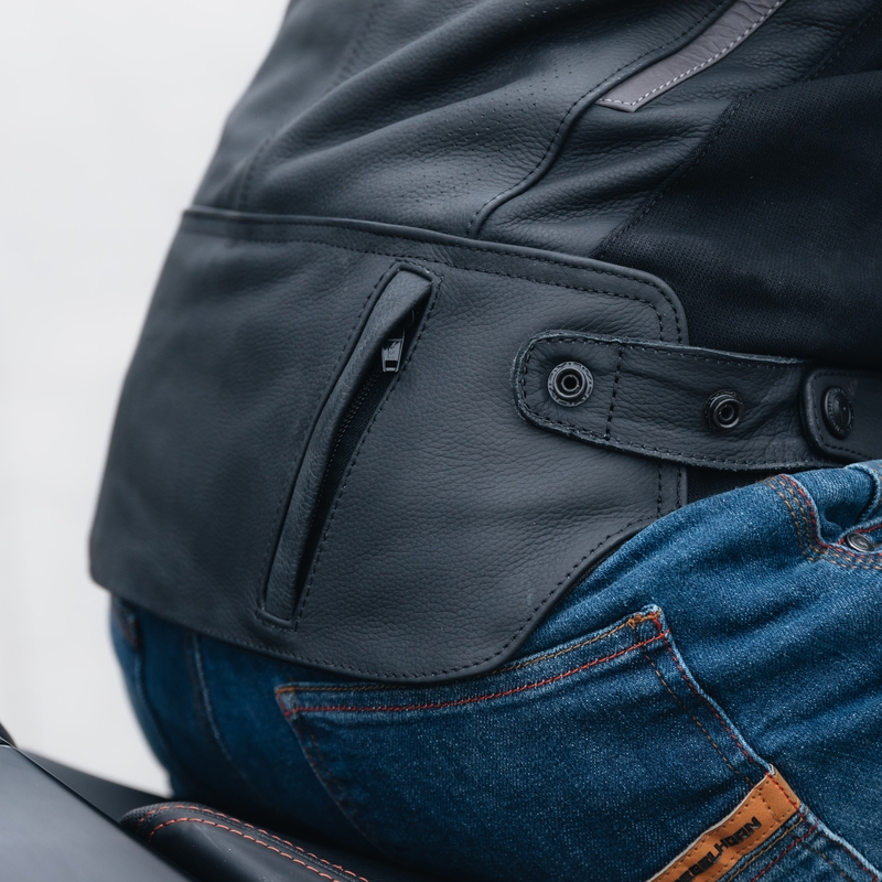 Rebelhorn Vandal Schwarz-Fluo Gelb Leder Motorradjacke Ausverkauf