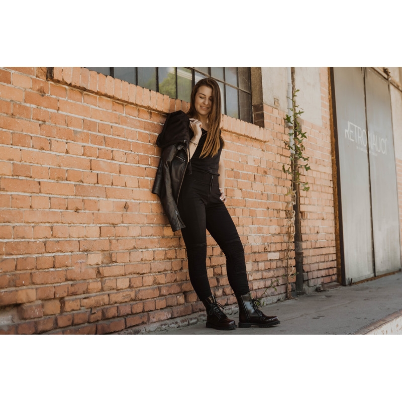 Women's Ozone Striker Motorradjacke Schwarz