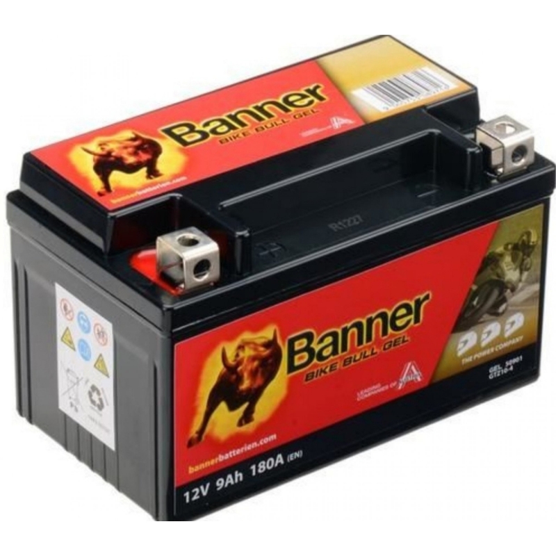 Gel-Batterie Banner Bike Bull Gel 12V, YTZ10S, YTZ10S-BS, 9AH, 180A