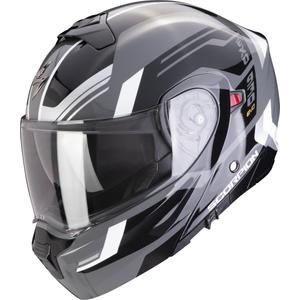 Motorradhelm Scorpion EXO-930 EVO Sikon grau-schwarz-weiß