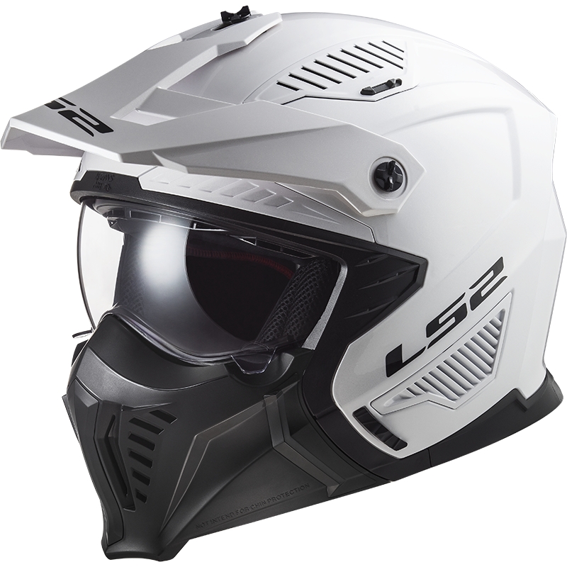 Motorradhelm LS2 OF606 Drifter Solid weiß
